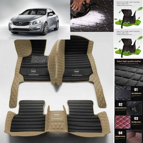 For Volvo S60 Car Floor Mats Custom Waterproof Luxury Carpets Auto Liner - Foto 8 di 28