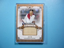 2021/22 2022 LEAF GAME USED LUMBER NHL HOCKEY CARD #GUL-JP1 JACQUES PLANTE 24/35