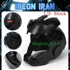Full Black Iron Man 1:1 MK5 Jarvis Deformable Voice Control Wearable Helmet Mask