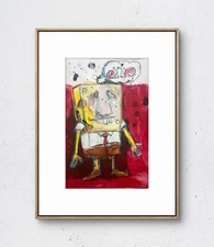 Random Sketchbook Pages: Sponge Bob :Paper: 6x19 Unique Neo-Expressionism