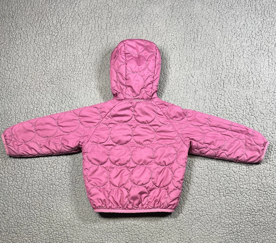 Chaqueta con Capucha Patagonia Niño Pequeño Reversible Puff - Rosa/Ciervo Estampado Floral 2T/3T Foto 3 de 4