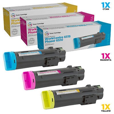 Toner compatibili LD Xerox Phaser 6510 / WorkCentre 6515: ciano, magenta e giallo - Foto 1 di 9