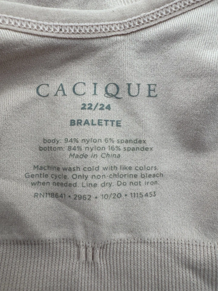 Lane Bryant Cacique Plus 22/24 蕾丝文胸粉色 — 第 3/4 张图片