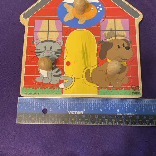 Wooden Toy House Pets JUMBO KNOB PUZZLE - Melissa and Doug Hape Switzerland - Picture 2 of 8