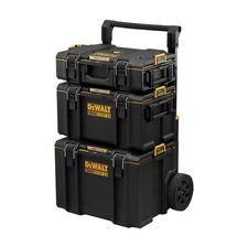 DeWalt TOUGHSYSTEM 2.0 Stackable Tool Boxes & Trolley Kit x3 Pcs