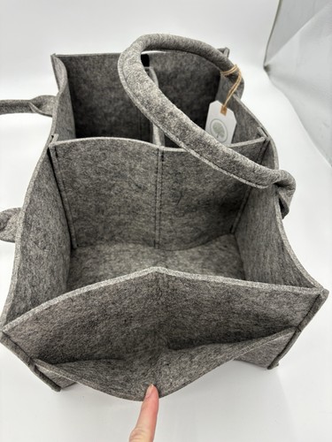 Parker Baby Co. Felt Diaper Caddy Dark Gray Large New ST001DGL Divided - Picture 5 of 14