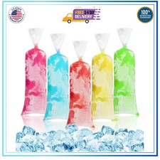 MAQIHAN 100 Ice Candy Plastic Bags - 4x12 Disposable Bolis Ice Pop Bags