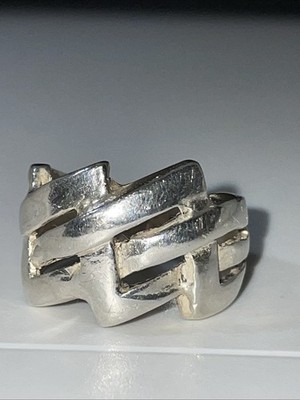 925 JGH Silber Ring, Zick-Zack Muster, 6.9g, RG 52