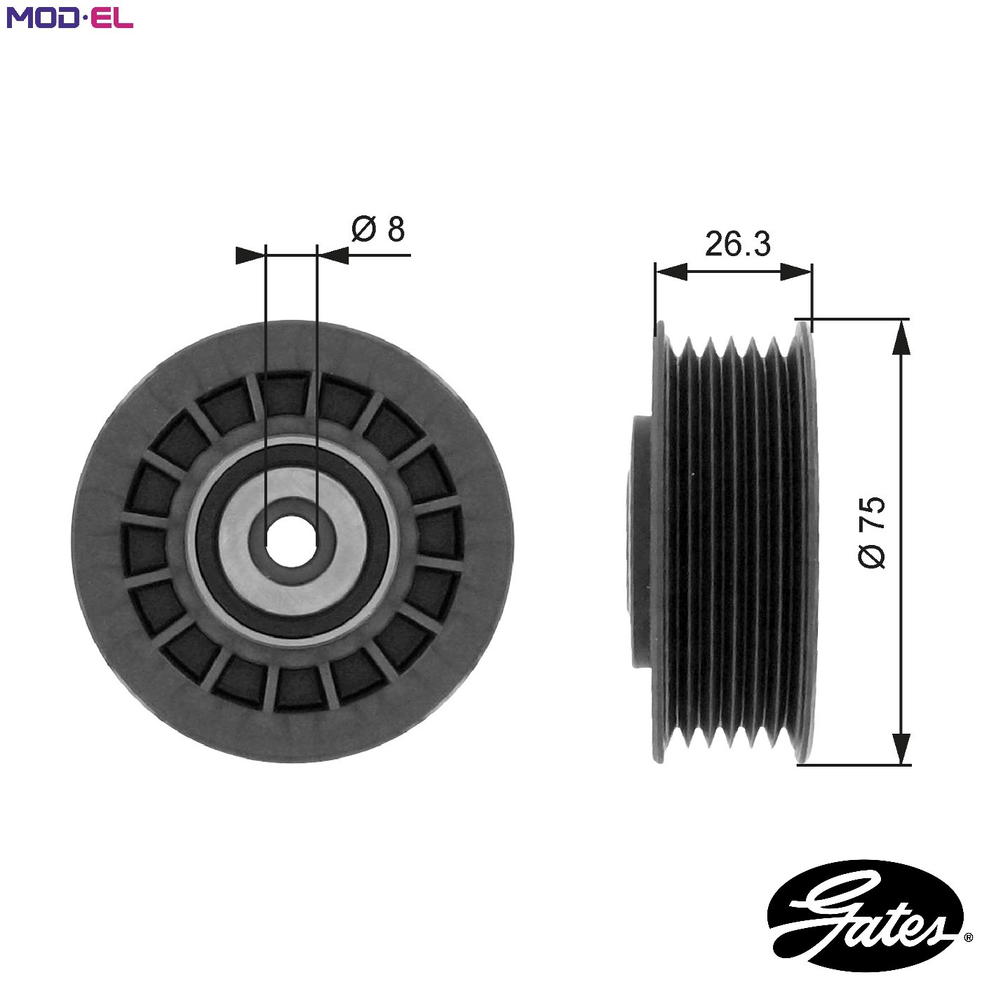 Aux Belt Idler Pulley fits MERCEDES 308D 602 2.3D 88 to 96 OM601.940 Guide Gates - Image 26