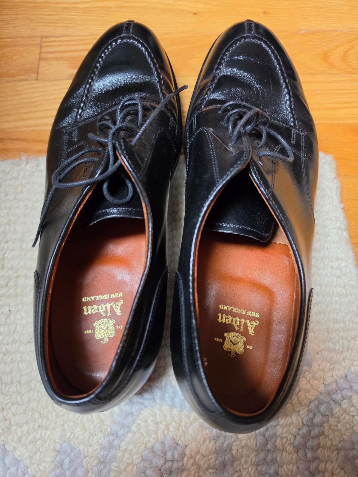 Alden 961 Black Calfskin Norwegian Front Blucher