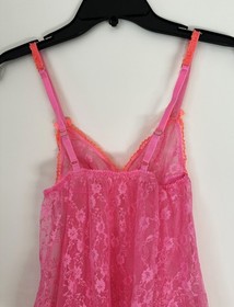 Agent Provocateur Pink Red Slip Set thong panty and babydoll dress XS/S