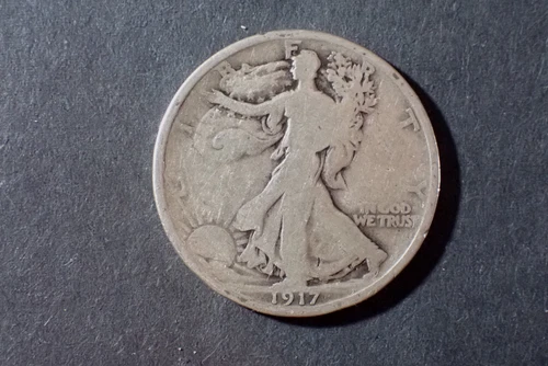 1917  Walking Liberty Silver Half Dollar Good Cond WL 26 011