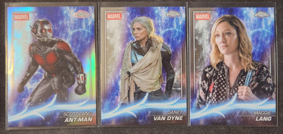 ANT-MAN 2025 TOPPS CHROME MARVEL 3-LOT Scott Lang/Janet Van Dyke/Maggie Lang