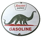Vintage Sinclair Gasoline Sign - Porcelain Service Gas Pump Dino Sign
