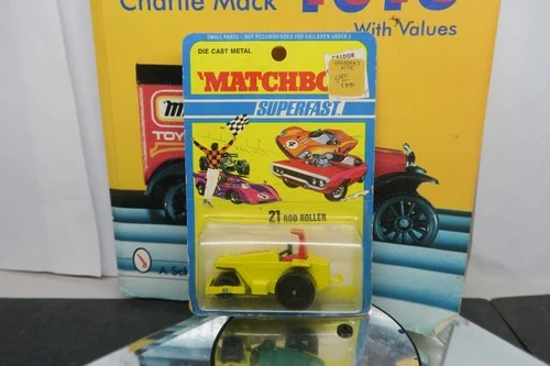 1971 LESNEY MATCHBOX SUPERFAST #21 ROD ROLLER ! NEAR MINT CAR  DISPLAYABLE CARD!