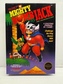 Mighty Bomb Jack Nintendo NES 1987 Complete in Box CIB! L@@K!