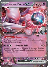 Team Rocket's Mewtwo ex - 081/182 - Double Rare NM, English Pokemon Destined Riv