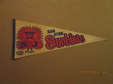 WPS San Jose Sunbirds Vintage Defunct Circa 1977 Team Logo Softball Pennant