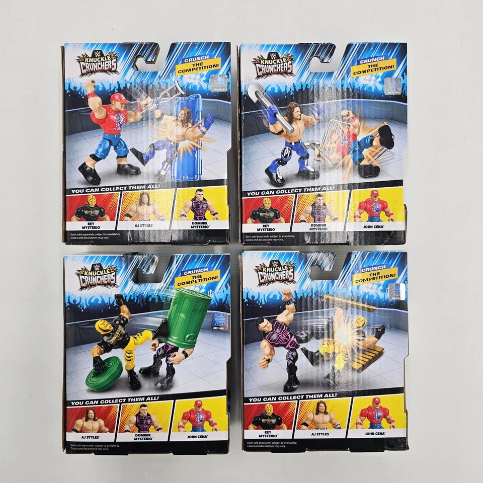 Mattel Knuckle Crunchers Series 3 Wrestling Action Figures Set 4 New - Image 2 of 4