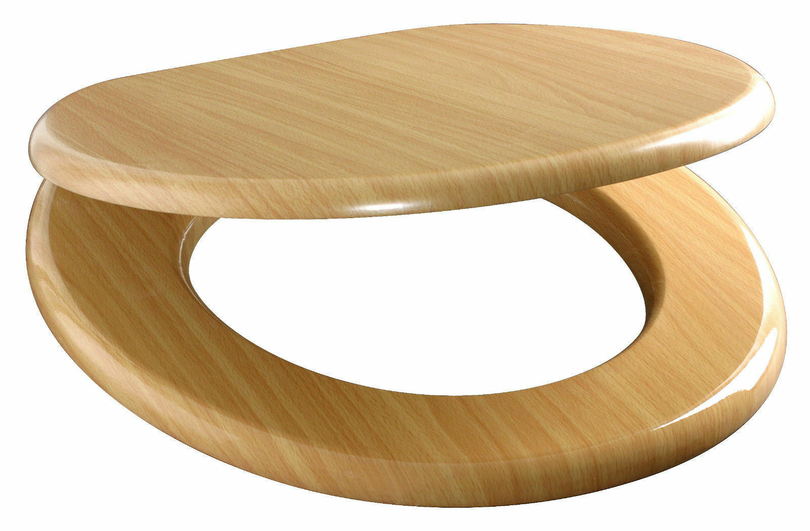 18" MDF Coloured Oval Shape Toilet Seat Bathroom W/C With Fittings