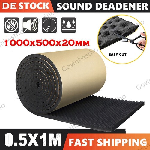 Auto Schalldämmschaum Selbstklebend Dämmung Schaumstoff KFZ Dämmmatte 100x50x2cm