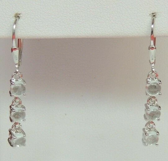 Edel 2,3 Carati Di Topazio Blu Brisur In Argento 925 Orecchini Topazio Sky Blue - Immagine 4 di 4