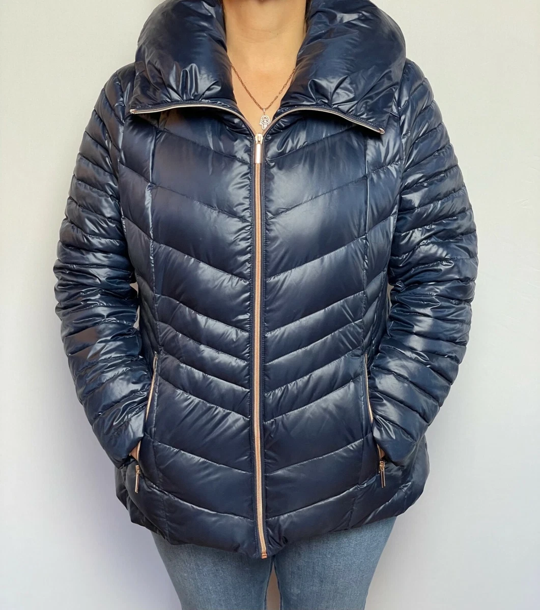 Womens cobalt blue puffer jacket cheap