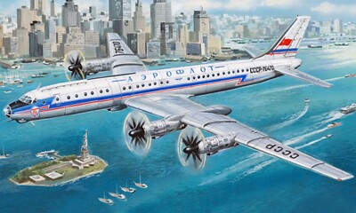 1/72 Tupolev Tu-114_ small reissue Amodel 72024 with new resin parts!