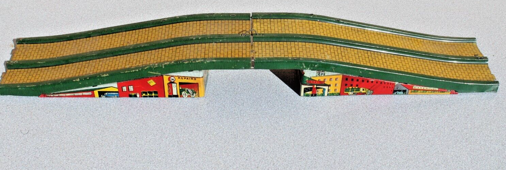 1930s Vintage TWO Piece OVERPASS for Marx Indianapolis 500 Speedway Race Car Set