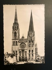 1953  CHARTRES-La Cathedrale-ses.  RPPC  Postcard  Made in FRANCE