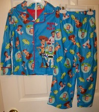 Toy Story Woody Flannel Flame Resistant 2 Piece Long Pajama PJ Set Boys 2T NWT