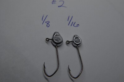 Mustad #4 Jig Heads - Mustad #4 Hooks In 1/32, 1/16, 1/8 Oz For Fishing & Tying Big Eye Minnow Jig Heads - Foto 9