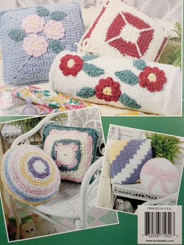 Annie's Attic CROCHET Terryspun PILLOWS 871952 Booklet 7 Super Soft Projects VTG - Picture 3 of 6