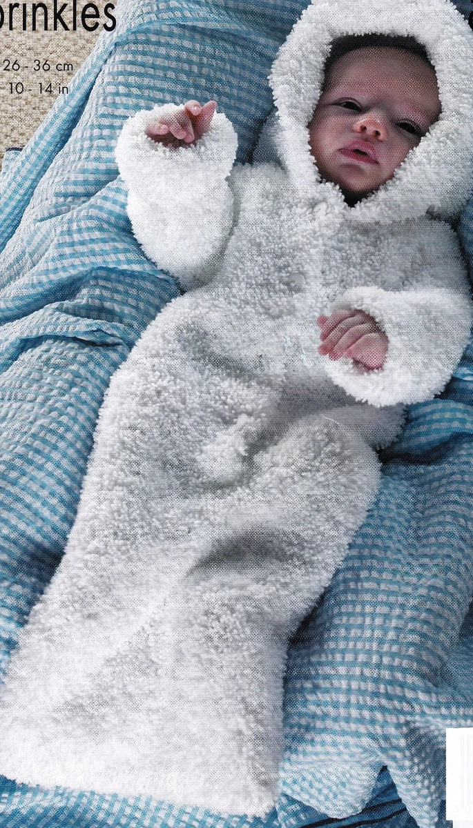 BABY GIRLS BOYS SLEEPING BAG DRESSING GOWN KNITTING PATTERN SIZE