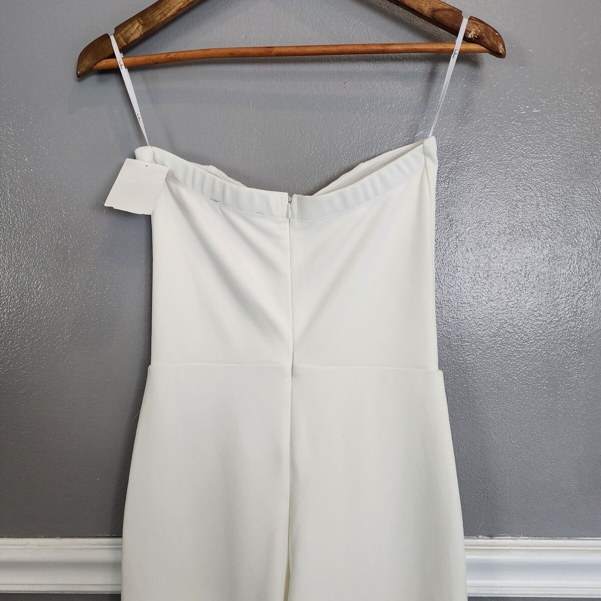 Edith White Strapless Jumpsuit