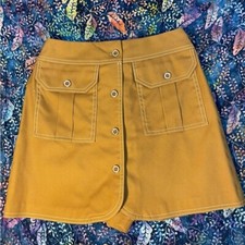 Vintage 1970 s White Stag Made In The USA Brown Canvas Skort Size Small 26