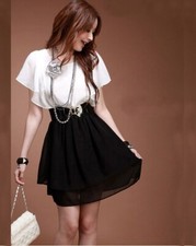 Fashion Lotus Sleeve Temperament OL Dress