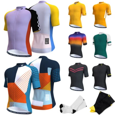 Fahrradtrikot Herren Kurzarm Mountainbike MTB TeamRadtrikot Tops Fahrradsocken - Bild 1 von 4