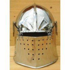 SCA LARP 18GA Medieval Barbuta Helmet /Great Knight Templar Helmet Replica FR155