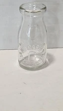 Vintage N. D. Carver Embossed Half Pint Glass Milk Bottle Boyertown PA