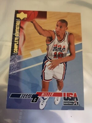 Carte Nba Upper Deck Gold 1994 USA #42 Reggie Miller Complete Statistics - Photo 1/2