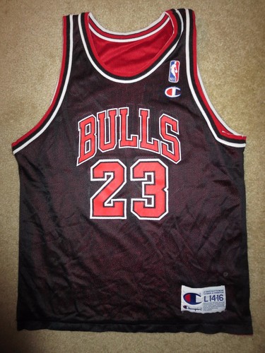 Michael Jordan #23 Chicago Bulls NBA Champion Nero Maglia Youth L 14-16  Reverse | eBay