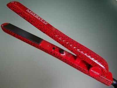 CHEETAH RED MOSITO Ceramic Hair Straightening Flat Iron Nano Ionic Pro NEW