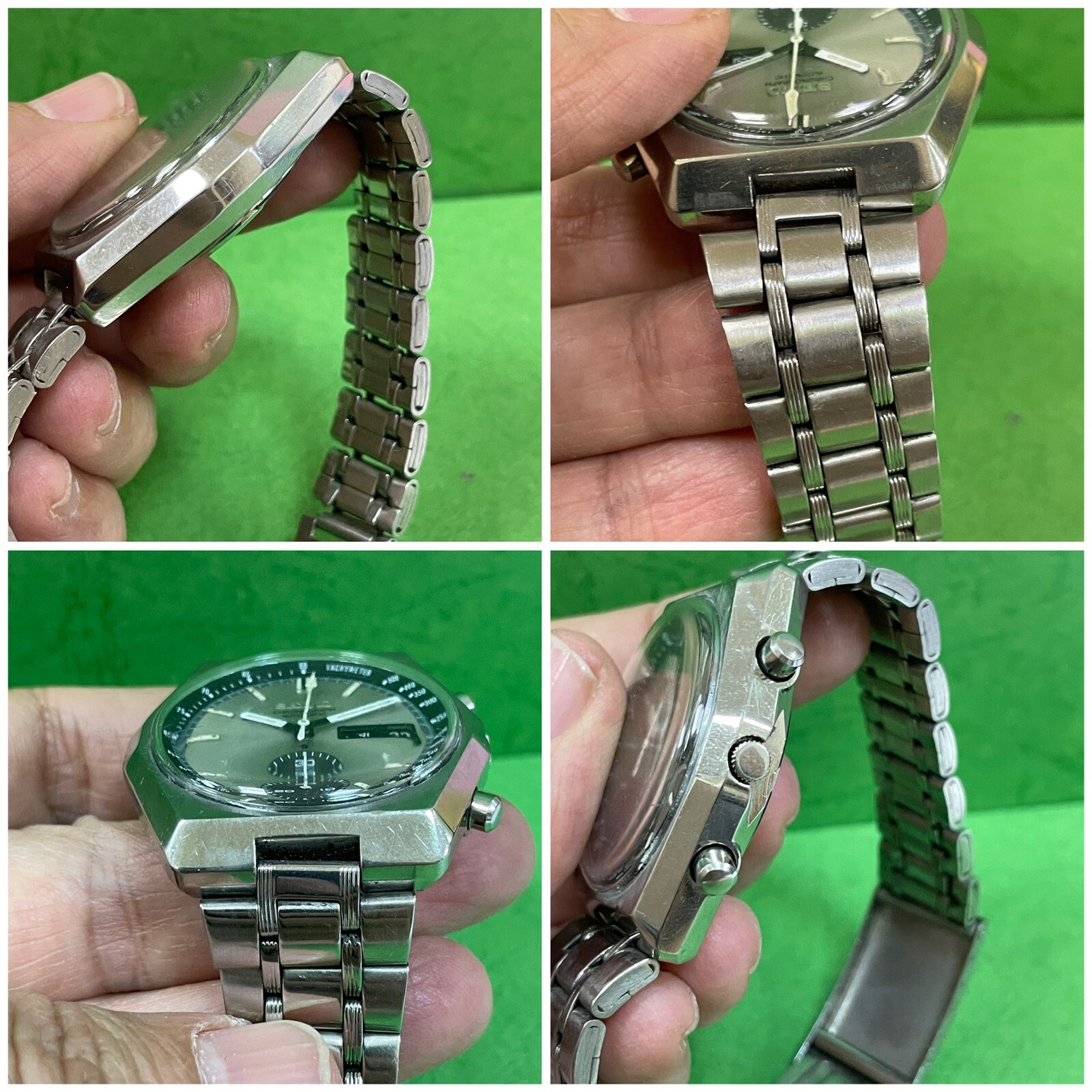 Seiko Automatic Chronograph Watch - 6139-7080 Movement ,silver