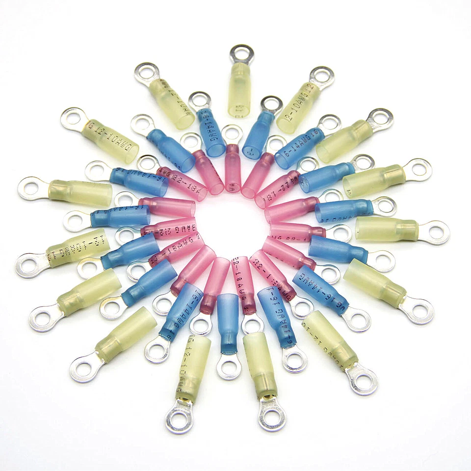 120/90PCS Electrical Heat Shrink Ring Wire Connectors Crimp Terminals Waterproof - Image 4 of 4