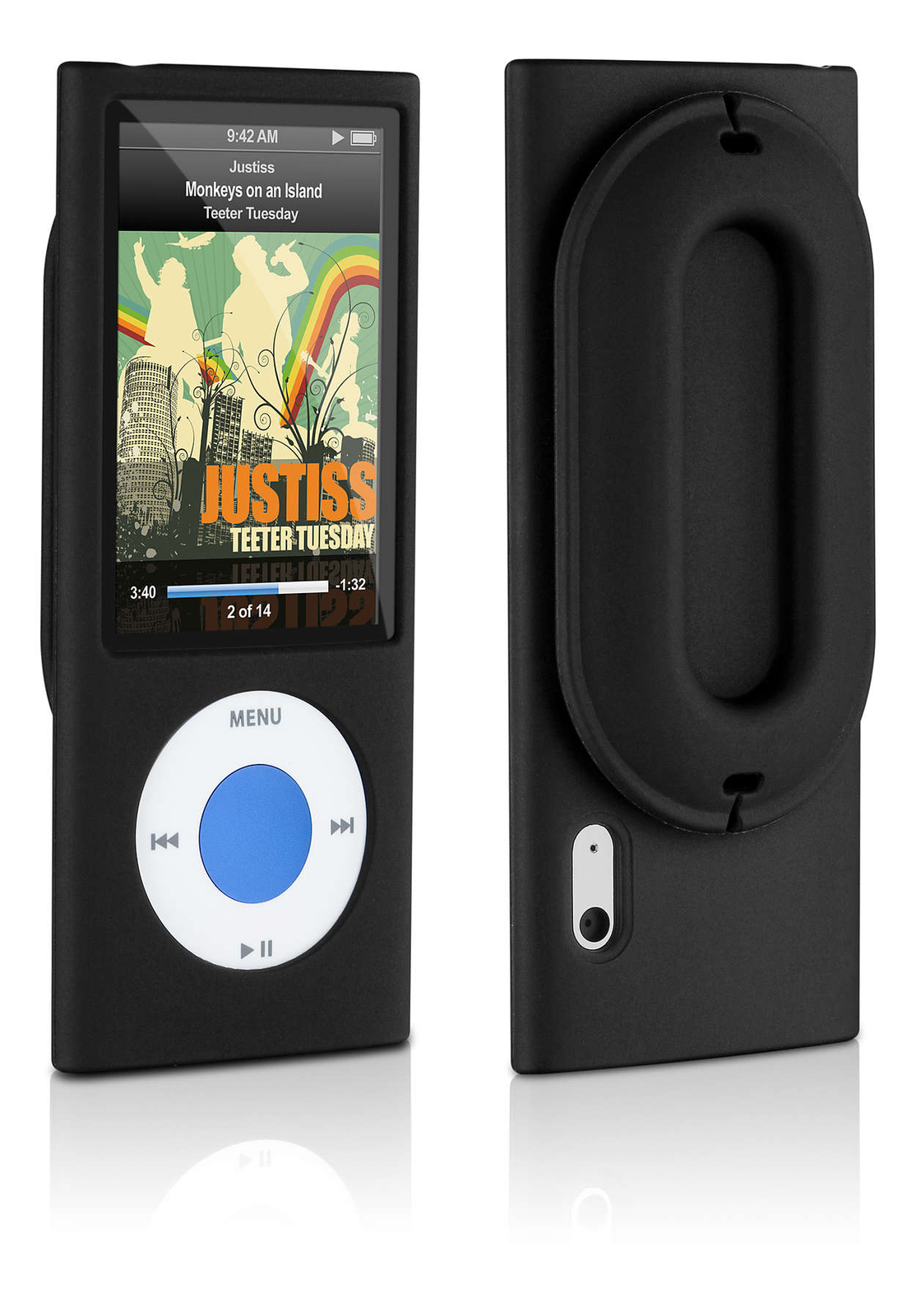 Philips Black Silicone Case with Cord Saver for iPod Nano 5G - DLA66006D/10 - NE