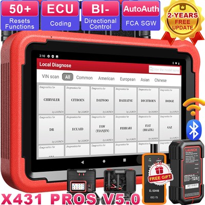 2024 Launch X-431 PROS V5.0 Car Diagnostic Scanner Tool TPMS Support CANFD DOIP