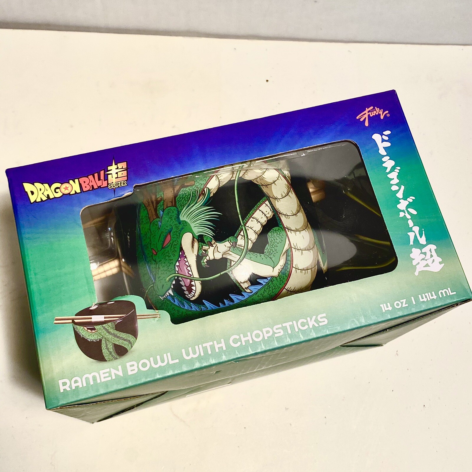 Dragon Ball Super Shenron 14oz Ceramic Ramen Bowl Set with Chopsticks