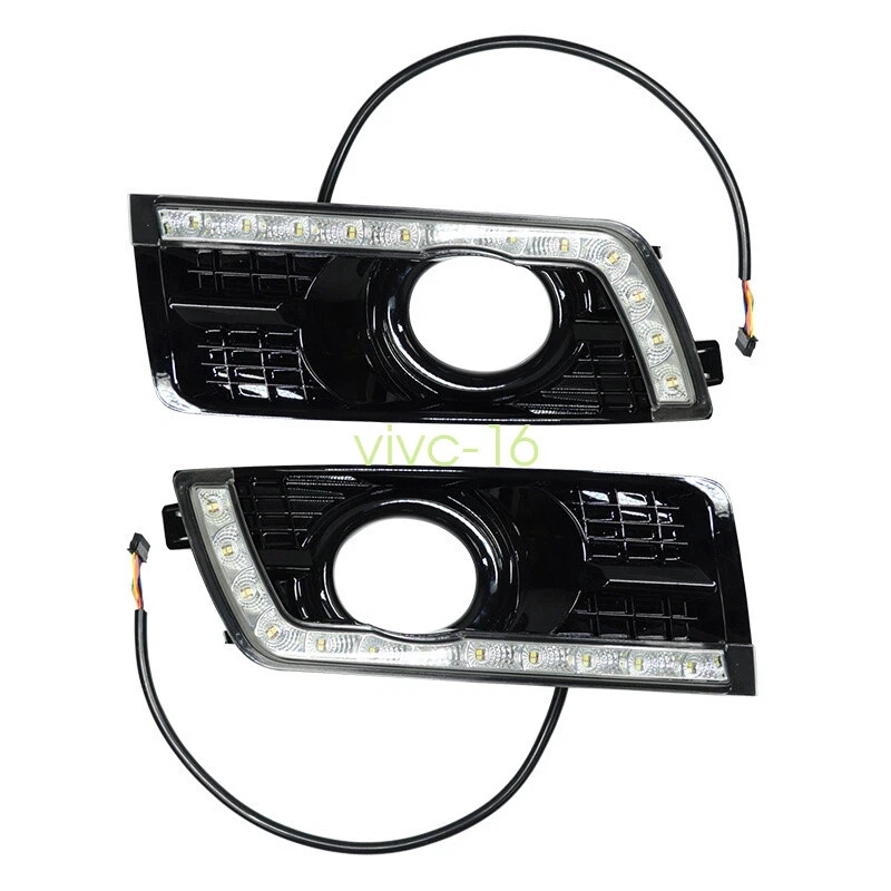 Luces de circulación diurna LED DRL faros antiniebla parachoques para Cadillac SRX 2012~2016 Foto 3 de 4