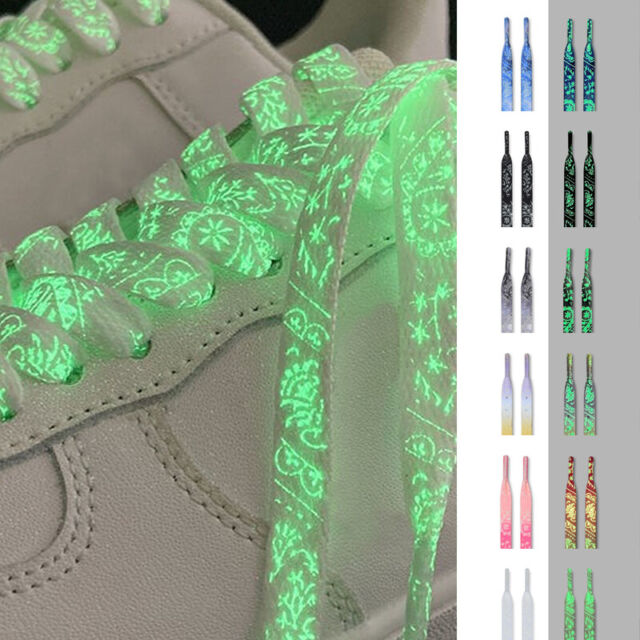 Glow in the Dark Luminous Shoelaces Fluorescent Shoe Laces Strings 120cm-160cm